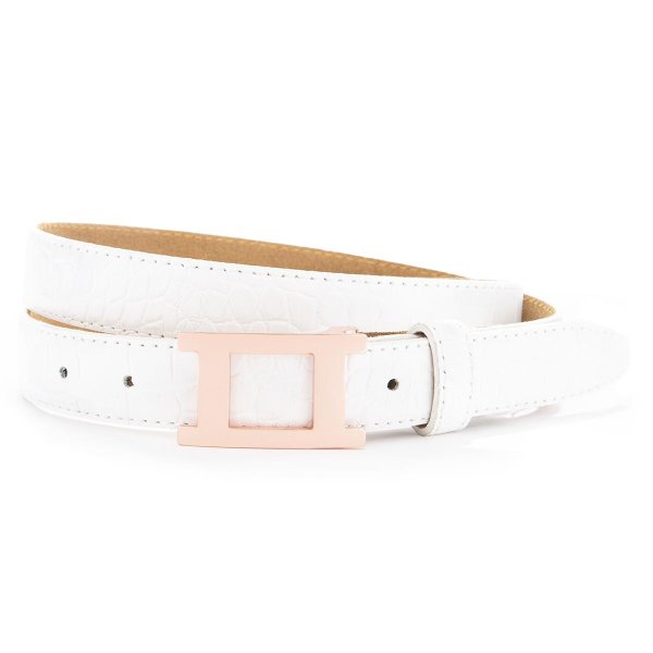 Gürtel AMV031 Weiß 75 cm